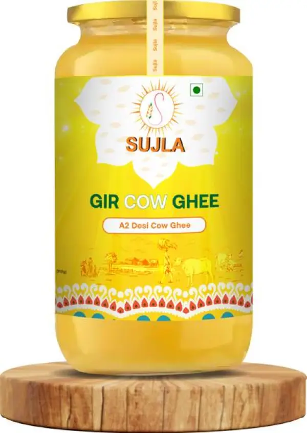 Sujla Gir Cow Pure Ghee | a2 Gir Cow ghee Ghee Glass Bo...