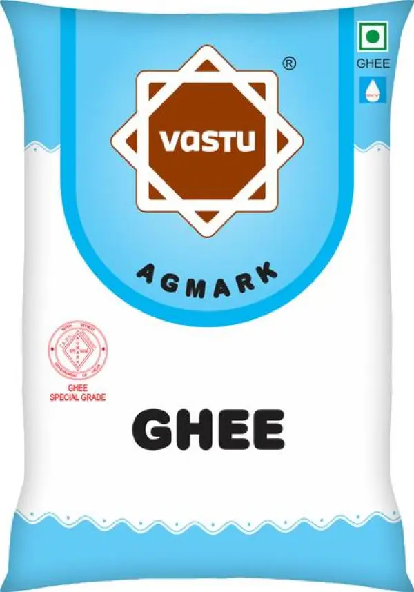 vastu Ghee Organic Pure Ghee 1Ltr pouch Ghee Pouch