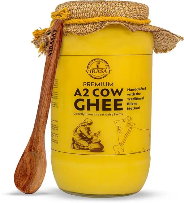 Virasat A2 GHEE 500 Gm Ghee Glass Bottle